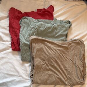 J.Crew hooded pullovers- Red, Green, and Tan